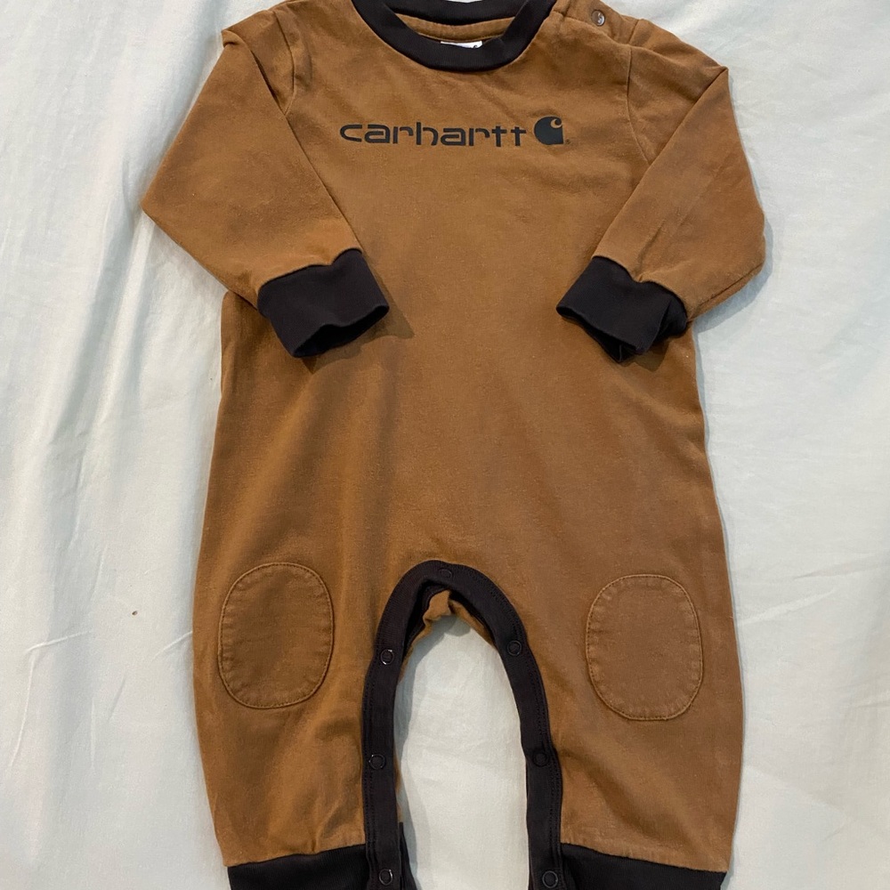 Carhartt Brown and Black Footies One Piece